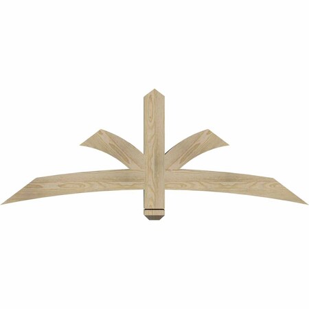 Ekena Millwork Davenport Rough Sawn Timber Gable Bracket, Douglas Fir, 60"W x 22"H x 4"D x 4"F, 9/12 Pitch GBW060X22X0404DAV00RDF
